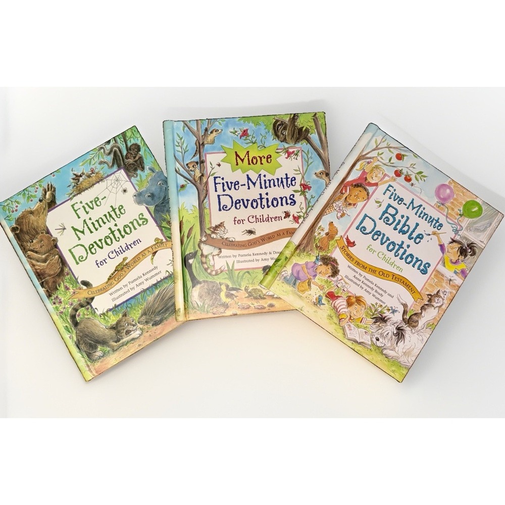 Five Minute Devotions for Children by Pamela Kennedy Set Of 3